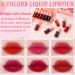 Shop 6 Colors Lip Tint Stain Mini Liquid Lipstick | Korean Moisturizing Velvet Lip Tint & Waterproof Longwear Blush - Vivid Strawberry Shades - Buy Online on GoSupps.com