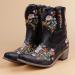ZGRZPMGR Women's Western Cowgirl Embroidered Ankle Boots - Black (9.5-10) - Buy Online on GoSupps.com