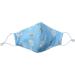 LOFBAZ Washable Adjustable Cloth Face Coverings for Kids & Adults - Light Blue Rabbit Design with Nose Wire & Filter Pocket - Perfect for Ages 4-8 - Buy Online on GoSupps.com