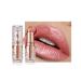 Shimmer Lipstick Long Lasting for Women with Metallic 3D Shine Hydrating Formula Diamond Nude Glitter Lip Balm Tinted Glossy Lip Gloss High Impact Lip Color Nonstick Full-Coverage Lip Makeup-06 06#