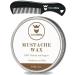 Mustache Wax and Comb Kit - Beard and Moustache Wax for Men with Strong Hold Natural Beeswax - Helps Tame, Style, and Groom by Striking Viking, Sandalwood Sandalwood 2 Ounce (Pack of 1)