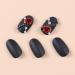 3D Rose Press On Nails Short 2 Pack for Women - Almond Cat Eye Fake Nails - Black Magnetic False Nail Tips (Art11) - Buy Online on GoSupps.com