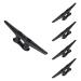 Simplified Living 6" Electrophoretic Coated Cast Iron Black Dock Cleat 8 Pack