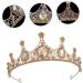 Beatifufu Crown Bridal Hair Accessories Wedding Hair Accessories Rhinestone Hair Accessories 15X15CM Golden - Buy Online on GoSupps.com