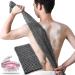 1pc Exfoliating Bath Washcloth Long Shower Back Scrub Towel with 1pc Scalp Brush for Body Cleaning