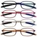 OCCI CHIARI 4 Pack Blue Light Blocking 3.5 Reading Glasses Women Men Glare UV Filter Computer Readers 100 125 150 175 200 225 250 275 300 350 400 W-4 Pack(black+brown+gray+red) 3.5 x