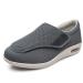 KXSM Diabetic Walking Shoes Lightweight Walking Closure Casual Athletic Breathable Width Non Slip Sneakers Strap Adjustable Easy on and Off for Elderly Swollen Feet Plantar Fasciitis Dark Gray 44EUR