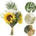 Zerodeko Sunflower Bouquet Artificial Sunflower Flower Artificial Flower Bundles Sunflower Bridal Bouquet Decor Sunflowers Artificial Flowers Wedding Ornaments Bride White Plastic - Buy Online on GoSupps.com