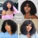 Matriarchs 12 Inch Curly Bob Wig with Bangs for Black Women - Natural Black Synthetic Hair (120g, 1B) - 12 Inch Length - Buy Online on GoSupps.com