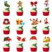 24 Pcs Christmas Cupcake Toppers Merry christmas Theme Elements Cupcake Food Picks for Christmas Party Baby Shower Kids Birthday Party Cake Decorations Supplies - Buy Online on GoSupps.com