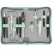 Solingen Manik r Set 12 Party - nail set men and women with everything you need for the manicure and pedicure in high -quality synthetic leather etui mint