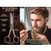 Curved Beard Scissors - 13cm Stainless Steel Hair Scissors with Micro Serrations for Precise Grooming | International Shipping - Buy Online on GoSupps.com