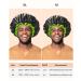 Mikimini Extra Large Black Shower Hoods (2-Pack) - Waterproof Reusable Hair Caps for Men & Women with Bright Green Border - Thick Braids & Double-Layer Design - Buy Online on GoSupps.com