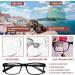 Cojwis 6-Pack Blue Light Filter Reading Glasses for Women - Rectangle Frame Spring Hinges Anti-Blue Ray 2.0x Magnification - Buy Online on GoSupps.com