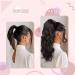 KooKaStyle Long Wavy Wrap Around Ponytail Extension 20 Inch Medium Brown - Synthetic Hair Piece with Bangs for Women - Buy Online on GoSupps.com