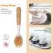 2 Pack Kitchen Dish Brush Bamboo Handle Dish Scrubber Built-in Scraper Scrub Brush for Pans Pots Kitchen Sink Cleaning Dishwashing and Cleaning Brushes are Perfect Cleaning Tools White - Buy Online on GoSupps.com