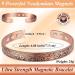 Cigmag 9X Copper Magnetic Bracelet for Women - Ultra Strength Magnet, Adjustable Cuff Bangle with Gift Box - Flower Copper Design - Buy Online on GoSupps.com