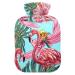 Heat bottles with reference flamingo tropical leaves warm stature for pain relief sports injuries hot water bag water bag 2 liters