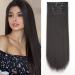 YDDM Hair Extensions Clip in Extensions Nature Black smooth hair extension full of head like real hair hair extreme clips cheap clip extensions synthetic hair part for women (24-inch 4pcs) 24 inch-straight b (2#)