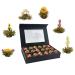 Creano 18er tea blum gift set blossomed - white tea - in a noble magnetic box with viewing window & silver embossing white tea 18 pieces (1 Pack)