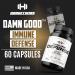 DAMN GOOD The Hodge Twins Immune Defense Supplement (60 Capsules) Sea Moss Blend Capsules for Everyday Balance Digestive Support and Whole-Body Wellness with Vitamins Minerals and Botanicals - Buy Online on GoSupps.com