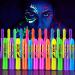12 Pieces Glow Blacklight Face & Body Paint Makeup Glow in The Dark Face Painting Kit Neon Paint Sticks for Kids Adult Halloween Glow Party