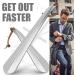 OneKoo Stainless Steel Shoe Horn Set - Long and Short Metal Shoe Horns for Men, Women, Kids, Seniors - Portable Travel Shoe Helper - Buy Online on GoSupps.com