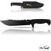 Xforst Rambo Messer CRB - Large High-Quality Hunting Knife | 39.5 cm Outdoor Survival Knife with Plastic Handle & Oxford Sheath - Buy Online on GoSupps.com