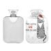 KCLDECI hot bottle with cover Merry Christmas Happy New Year 2 L hot water bottle for foot warmer pain relief hot and cold therapy cramps