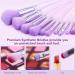 BEAKEY Travel Silicone Makeup Brush Bag 12 Pcs Set | Premium Synthetic Foundation & Eyeshadow Brushes | Portable Organizer Holder in Purple & Pink - Buy Online on GoSupps.com