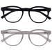 Opulize Blu - Reading glasses Blue light filter 2 Series Pack COULD FRING FRAMES FREATHRANIERS IMPRETE The sleep Computer Gaming Rumplings Men Women Bb5-13 +1.00 Dioptries Black / Ice