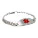 Pre-Engraved & Customized DNR Alert Medical Bracelet Red