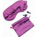 Sleep Eye Mask for Men & Women - 2Pack Soft Silk Blindfold with Earplugs | Travel Sleep Masks (Black & Purple - Buy Online on GoSupps.com