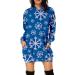 Shop Women's Cartoon Christmas Costume Dress - Sexy Oversized Long-Sleeved Party Dress with Bag - Elegant Mini Dress in Blue - Buy Online on GoSupps.com