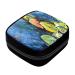 GIAPB Period Bag Sanitary Napkin Storage Bag Pad Holder for Period Makeup Pouch Lotus Oil Painting Color3167
