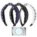 Shop Lurrose Handmade Fabric Hair Bands - 3 Piece Set | Women s Wide Knot Hair Accessories in White Blue Black - Buy Online on GoSupps.com