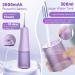 Sejoy Cordless Water Flosser Kit - Professional Oral Irrigator with 6 Tips and 300mL Water Tank, Purple - IPX7 Waterproof - Buy Online on GoSupps.com