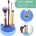 Lurrose Cat Shape Silicone Makeup Brush Cleaning Mat - 2 in 1 Brush Cleaner & Dryer Tray - Portable Cosmetic Scrubber Pad for Home & Travel (Blue - Buy Online on GoSupps.com