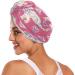 Elephant Dry Hair Cap Set - 2 Piece Quick Drying Towel & Button Headband | Super Absorbent Soft & Comfortable - International Shipping Available - Buy Online on GoSupps.com