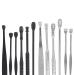 Stainless Steel Earwax Removal Tool Set - Ear Spoon Kit for Ear Cleaning (Black+Silver) - Buy Online on GoSupps.com