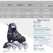 Zuwaos Adjustable Kids Inline Skates - Black, Size Large (Youth 4Y-7Y) - Beginner Roller Skates for Boys and Girls - Buy Online on GoSupps.com
