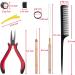 Duufin Hair Extensions Kit 500 Pcs Black Micro Rings, Plier, Needle Threader, Clips, Comb, Rubber Bands - Buy Online on GoSupps.com