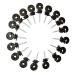 CUKOL 20 pieces isolator pasture fence pasture fence isolator ring isolators with thread for isolators pasture fence corner corners for attaching pasture fence litters electric fencer insulators (black)