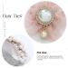 Brinie Pearl Flower Hair Ties - Pack of 3 Beige Hair Scrunchies for Women and Girls - Buy Online on GoSupps.com