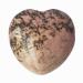 Manekieko Natural Rhodonite Palm Worry Carved Heart Love Stone 40mm Crystals and Healing Stones