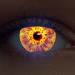 DESIGNLENSES Glowing Halloween The Purge Costume Contact Lenses 1 Pair (2 Pieces) Soft UV Neon Colored Lenses "Sparkle" (Yellow)