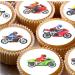 Motorbike 24 edible PRE CUT style kids childrens party decorations Wafer Paper Cupcake Fairy Cake Toppers