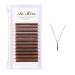 Y Lashes Extensions Colored YY Lashes Premade Fans Brown Eyelash Extensions D Curl 0.07mm 8-15mm Mixed Tray Y Shape Easy Fan Volume Lashes Supplies (YY-0.07-C Brown) C-0.07-8-15 MIX Brown