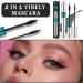 2Pcs 2 in 1 Lash Cosmetics Mascara 5x Longer Waterproof Mascara Natural Liquid Eyelash Mascara No Clumping 4d Silk Fiber Mascara Makeup - Buy Online on GoSupps.com