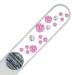Crystal Glass Nail File hand decorated with Swarovski crystals Hand Made in Czech Republic (Europe) Czech Tempered Glass Lifetime Guaranty in Suede Sleeve (Rose - Crystal)